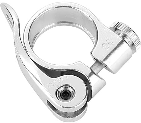 Yctze Aluminum Alloy Quick Release Mountain Road Bike Seatpost Clamp, 25.4mm Pole Clamp for 22.2mm Bicycle Scooter Kids Bike (Silver)