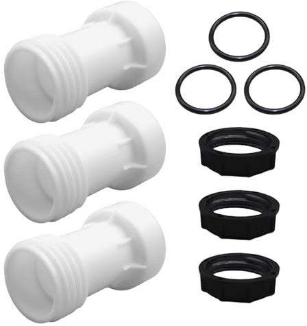 IBC Tank Zubehör, 3 Stück IBC Adapter S60x6 Distanzstück Verlängerung, IBC Container Zubehör mit Dichtung, IBC Tank Verbinder für Regenwassertank Gartenschlauch