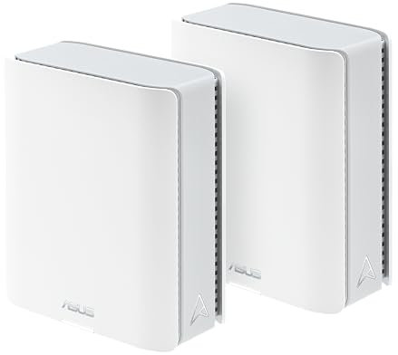 ASUS ZenWiFi BT10 Tri-Band WiFi 7 Mesh, 18 Gbps, 6000 Square Feet (2 Pack), Dual 10G Ports, Security and Parental Controls Included, Smart Home Master SSID, 4G and 5G Mobile Tethering