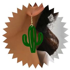 Dervivea Boho Kaktus Kakteen Baumeln Ohrringe Grün Kaktus Ohrringe Acryl Kaktus Tropfen Ohrringe Wüste Kaktus Ohrringe Pflanze Saguaro Ohrringe Schmuck Für Frauen