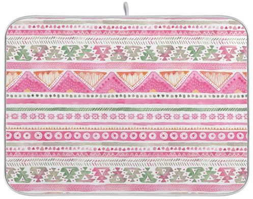 Tribale Thnic (14) Abtropfmatte für Küchentheke, Abtropfmatte mit Matte, hitzebeständige Matte, 40,6 x 45,7 cm