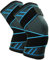 Goosom Rodillera ajustable (1 par) Rodilla para deporte de compresión elástica mixta, rodillera de mantenimiento transpirable y antideslizante para baloncesto, carreras, gimnasio K51 azul XL