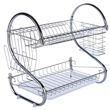 PRETYZOOM Secador De Platos De Cocina Escurridor De Platos Soporte Estante De Secado De Platos Estante De Secado De Platos Soporte Para Cubiertos Organizador De Plata