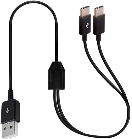 Multi USB C Splitter Cable,2 in 1 USB 2.0 Type A Male to 2 Type C Male Cord | Supports Charging And data transmission for i/Phone 15 Plus Pro Max, Galaxy S24/S23/S22, Huawei P40/P30 1meter (2 USB C)