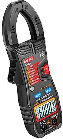 NIYANGLE multimetro a pinza misuratore di potenza voltmetro amperometro dc capacimetro misuratore di corrente pinza amperometrica digitale tester di tensione gomma da cancellare Black