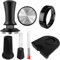 WwuHua Espresso Zubehör Set, 22pcs Tamper Set, Umfassendes Barista Zubehör Enthält 51mm Tamper,Tamper Matte, Rührlöffel, Aufschäumkrug,Rührlöffel, Latte Art Stift und Dekorative Schablonen (Oval-005F)