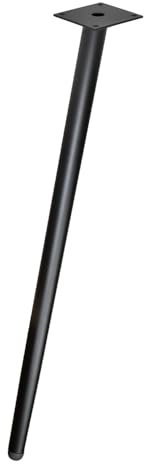 woplus Möbelfüße aus Metall, 65 cm Höhe, Schwarz Matt, Schräg | Tischbeine für Sofa, Tisch, Stuhl, Schreibtisch, Küche, Schrank 1 Stück