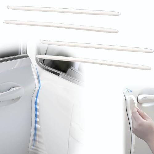 WHLYQF 4 Stück Autotür Kantenschutz Für VW T5 T5.1 T6 T6.1, 40CM Türkantenschutz Auto Gummi, Antikollisionsschutzstreifen, B-White