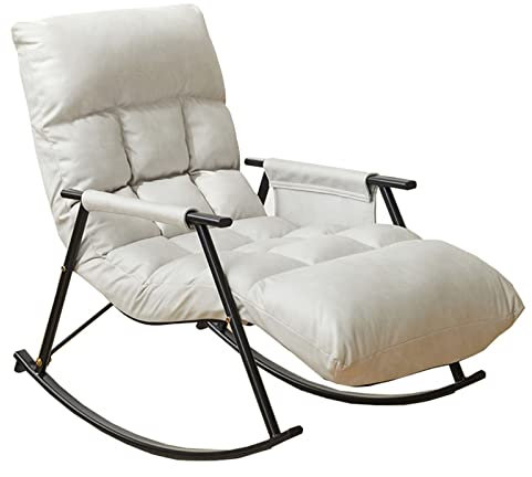 SAFWELAU Silla acolchada de suelo Sillón Reclinable Silla mecedora para sala de estar con bolsillo lateral, silla de lectura de enfermería, Silla de gravedad cero por Sala de estar, hogar y oficina, b