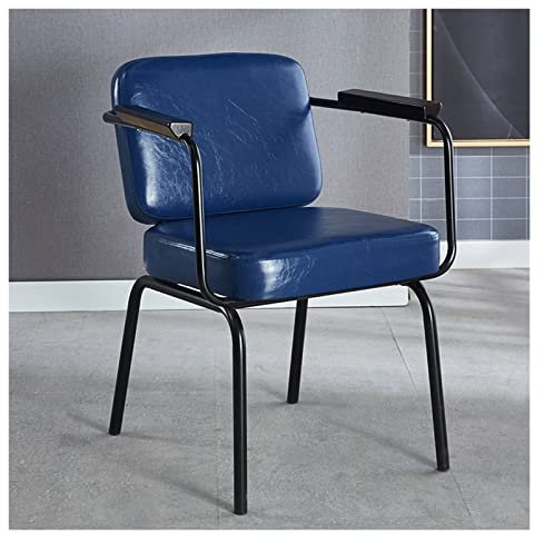 2er Set Moderne Retro PU Leder Sessel mit extra weicher Polsterung und hoher Rückenlehne Schwarzes Metallgestell Ideal für Wohnzimmer Lesen und Freizeit