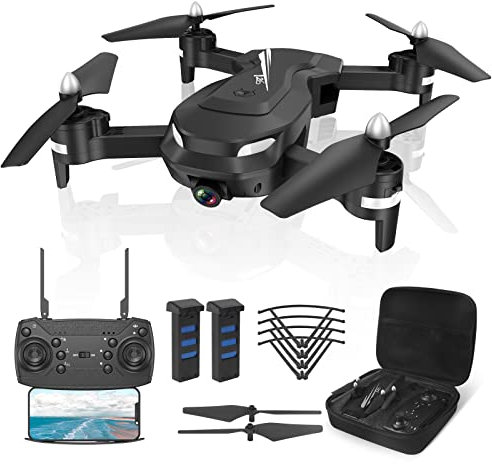 T26 Drohne mit 1080P Kamera – Ferngesteuerter Faltbarer FPV-Quadrocopter mit 2 Akkus, 26-30 Min. Flugzeit, 3D-Flip, Schwerkraftsensor, Headless-Modus & Ein-Knopf-Start/Landung – Ideal für Anfänger