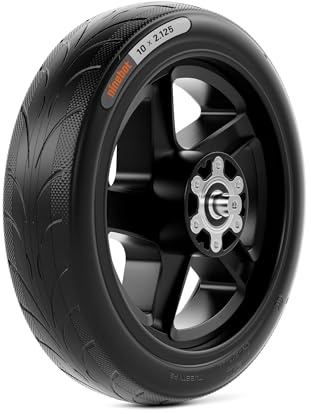 Hinterradsatz kompatibel mit Segway Ninebot F25 F30 F30S F35 F40 F40E F40D KickScooter, kompletter Hinterrad 10x2.125 mit ABS-Radnabe, enthält Luftreifen und Innenrohr