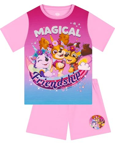 PAW PATROL Schlafanzug Mädchen, Schlafanzug Kinder Skye, Kurzer Schlafanzüge Für Mädchen