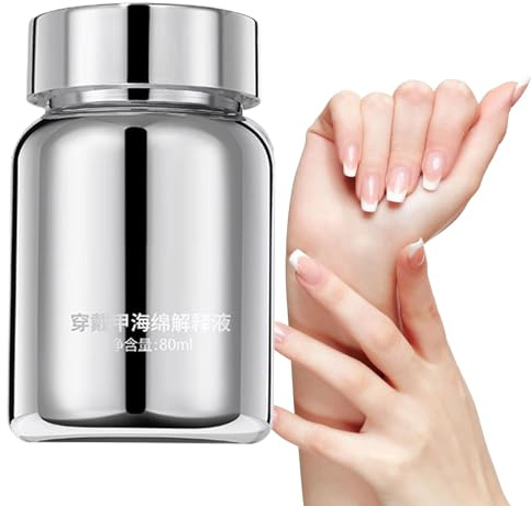 Wuyooprt Nail Glue Removal - 80ml Press On Nail Glue Remover for Fingernail,Gentle Fake Fingernail Removal Liquid for Traveling Outdoor School Business Trip