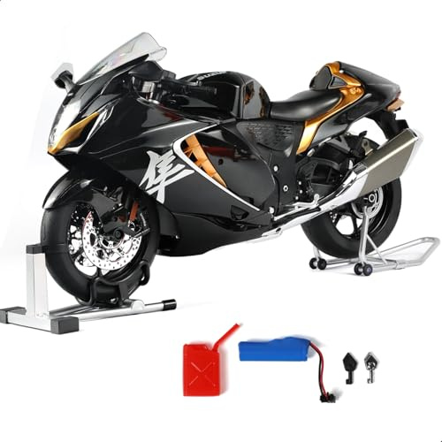 SHINESIGNAL1:6 Motorrad Modell kompatibel für Suzuki Hayabusa Metall Druckguss Motorradmodell ohne Montage Fertiges Motorradmodell Sammlerstück Geschenk für Erwachsene Schwarz