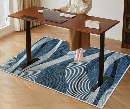 KwuSeug Office Chair Mat Short Pile 60 x 90 cm Heavy Duty Carpet Chair Mats Large Anti-Slip Floor Protector Mat Gamers Gaming Mat for Floor Desk Computer Floor Mats Protectors For Rolling Chairs