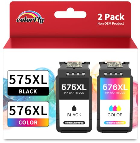 PG-575XL 576XL Cartucce d'inchiostro compatibili per Canon 575XL TS3550i | per Canon 575XL 575 XL CL-576XL 576XL per Canon TS3550i TR4750i TR4751i TS3551i (2 Pezzi)