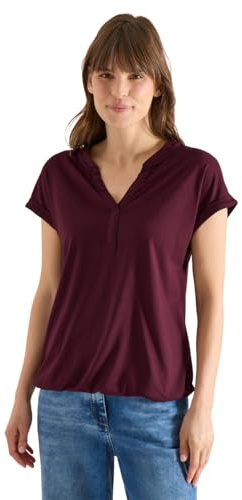 Damen Shirt mit Split Neck im Tunika-Look