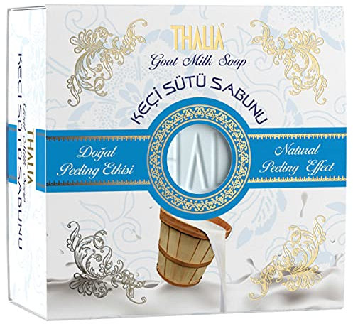 Thalia Ziegenmilch Seife 150g Naturseife, intensive Hautpflege, trockene Haut spendet Feuchtigkeit, rückfettend, Naturkosmetik