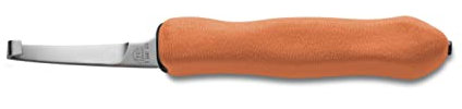 F. DICK Klauenmesser Hufmesser EXPERT-GRIP 2K 2487 (links-lang-schmal, extra scharfer Skalpell-Anschliff, 2K-Kunststoffgriff ORANGE) 62487800