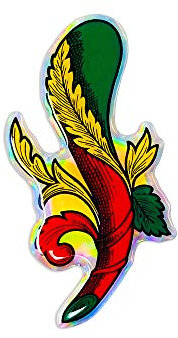 Quattroerre 14145 Sticker Adesivo 3D Asso Bastoni, 55 x 46 mm