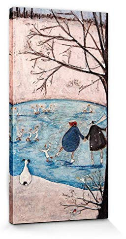 1art1 Sam Toft Poster Die Vier Jahreszeiten, Winter Bilder Leinwand-Bild Auf Keilrahmen | XXL-Wandbild Poster Kunstdruck Als Leinwandbild 60x30 cm