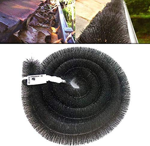 5 x Hedgehog Gutter Brush Guard 100mm Black 4m Clean Leaf & Debris Free 20m