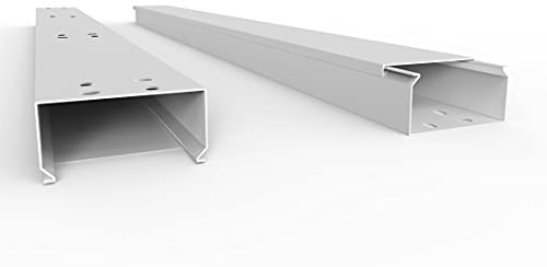 SCOS Smartcosat Kabelkanal, 80x40 mm, 25x2 m, Weiß, schraubbar | PVC, UV-beständig, Innen & Außen, 25 Stangen à 2 m = 50 m, Made in Germany