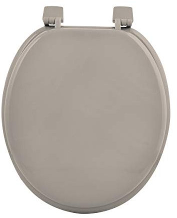1001KDO POUR LA MAISON Siège de toilette Classique Taupe Rectangulaire 47 x 37 cm Bois d'ingénierie Manuel