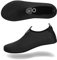 Barefoot Water Shoes Aqua Spotrs Socks Quick-Dry Beach Swim Snorkeling Surf Diving Pool Yoga Shoes for Mens Womens (S101-Black, 9/10UK)