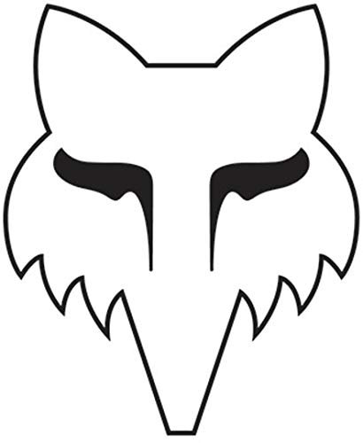 Fox Legacy Head 3 Sticker, weiß