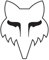 Fox Legacy Head 3 Sticker, weiß