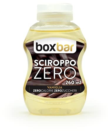 BOXBAR - Sciroppo zero calorie, ideale per la tua colazione, i tuoi snack salutari e dietetici come gelati, granite, yogurt, muffin, pancake o crèpes (1 flacone, Vaniglia)