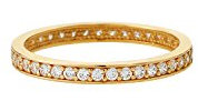 JC Trauringe Verlobungsring 585 Gold Memoire-Ring Rotgold mit Swarovski ME01 (56 (17.8))