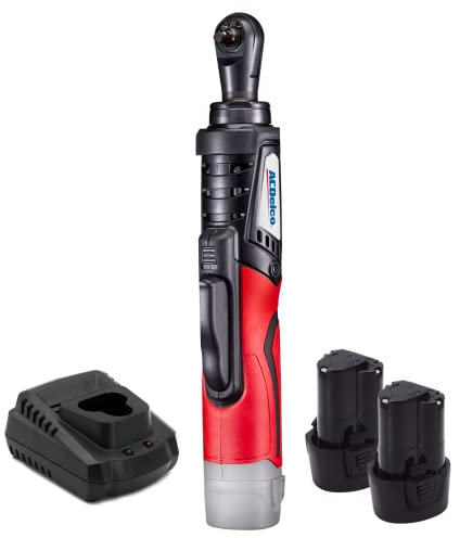 ACDelco G12 Series 12V Max Cordless ¼” Brushless 45 ft-lbs. Li-ion Ratchet Wrench Tool Kit with 2 Batteries (ARW1210-22)
