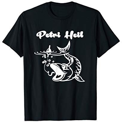 Angler Angeln Fischer Papa Opa Mann Geschenk Petri Heil T-Shirt