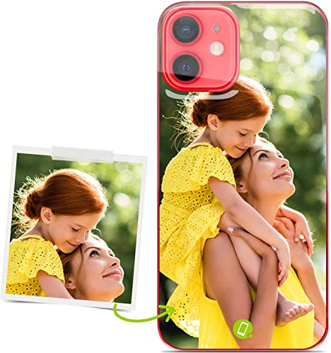 Coverpersonalizzate.it - Cover personalizzata compatibile per iPhone 12 Mini con la tua foto o la tua frase - Custodia personalizzata in tpu trasparente