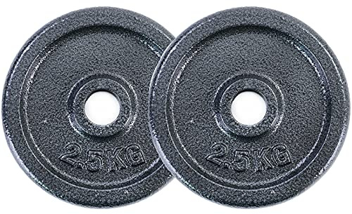 5 kg Hantelscheiben Set 2x2,5 kg Gusseisen Hantel Gewicht versiegelt 28mm
