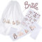 AIBAOBAO Bride to Be Schärpe und Schleier, Junggesellinnenabschied Accessoires Weiß Braut JGA, Braut to Be Deko für Hen Party, Hochzeit Fotorequisiten Spiele Zubehör für Bachelorette Party