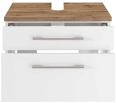 Waschbeckenunterschrank Dasa, 60 cm, mit 2 Schubladen, Weiß