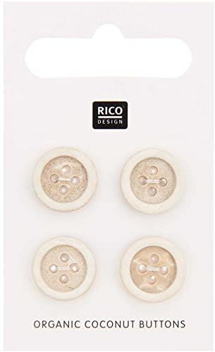 Rico Design | Kokosnuss Knöpfe, 13mm, 4 STK