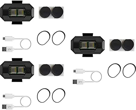 perfk Drohnenavigations LED Licht USB Aufladung Einstellbar 90mAh für DJI Mini3 Pro, 3 Stück
