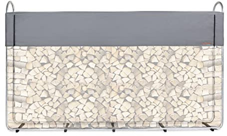 CCLIFE Kaminholzregal Innen und Außen Stapelhilfe für Brennholz 0.37m³ 0.62m³ 0.84m³ 1.10m³ Metall Kaminholzhalter Holzregal aus Verzinktem Eisen