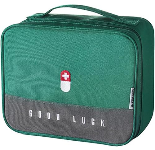Medikamententasche - Reiseapotheke Tasche, Erste Hilfe Tasche Leer Wasserdicht, Notfalltasche Leer, Tragbar Medizin Aufbewahrungstasche, Medikamenten Aufbewahrung für Home Office Reisen(Grün)