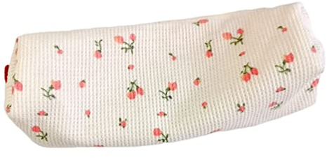 C-LARSS Federmäppchen, multifunktional, tragbar, bezaubernd, Kirsch-Blumenmuster, Aufbewahrungstasche für den täglichen Gebrauch, Rosa