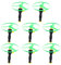 INOOMP 8 Piezas Juguete De Platillo Volador para Niños Disco Volador Gorila del Cielo Placa Voladora De Plástico Juguete Al Aire Juguetes Voladores para Niños El Plastico Pequeña CD