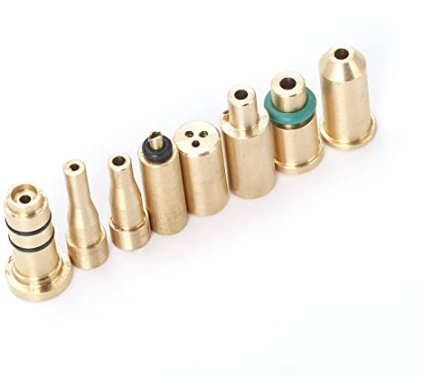 Generic 8 Stück Feuerzeug-Butangasfülladapter Ersatz für Dunhill, Dupont, Maruman, Celine, Vensi und mehr – Messing, Kupfer – klassischer Stil