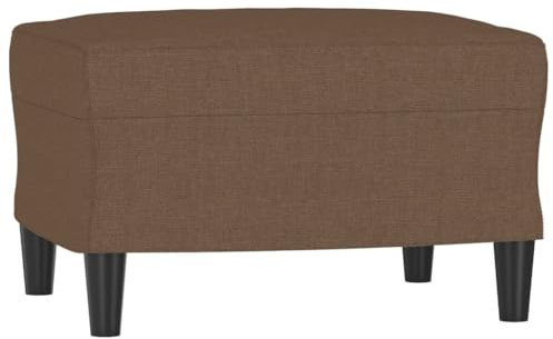 vidaXL Fußhocker, Sitzhocker Sitzbank mit Holzrahmen, Polsterhocker Hocker für Wohnzimmer, Fußbank Fußstütze Fußablage, Modern, Braun Stoff