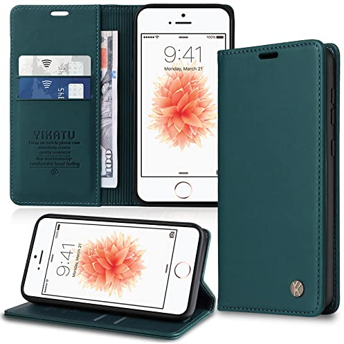 Handyhülle für iPhone SE 2020/2022 Hülle,iPhone 8/7 Hülle [mit Schutzfolie][Premium PU Leder] Klapphülle Ständer Kartenfach Magnetic Flip Case Cover Etui Tasche Schutzhülle für iPhone SE 2022/2020/8/7