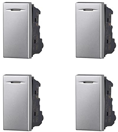 4 Pezzi Pulsante Compatibile Con Bticino Axolute (Grigio)